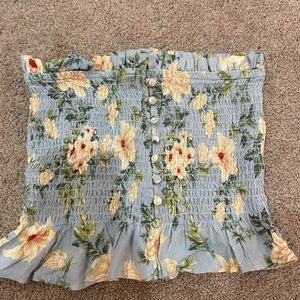 American Eagle floral tube top